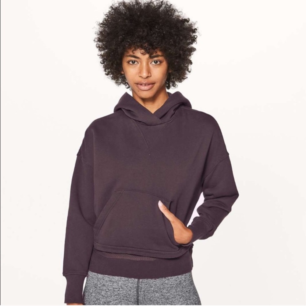 Lululemon “Warm Down” Cropped Hoodie